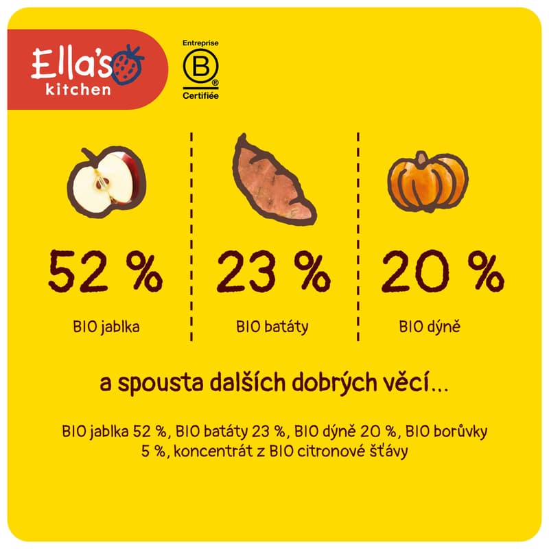 Ella's Kitchen BIO Batáty, dýně a jablko