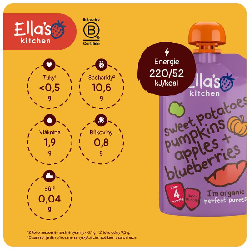 Ella's Kitchen BIO Batáty, dýně a jablko