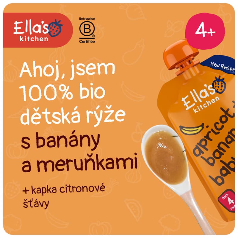 Ella's Kitchen BIO Baby rice, banana and apricot