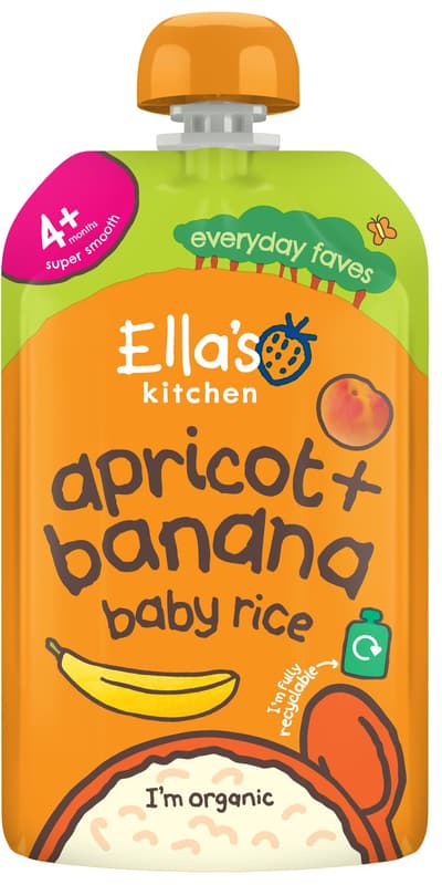 Ella's Kitchen BIO Baby rice, banana and apricot