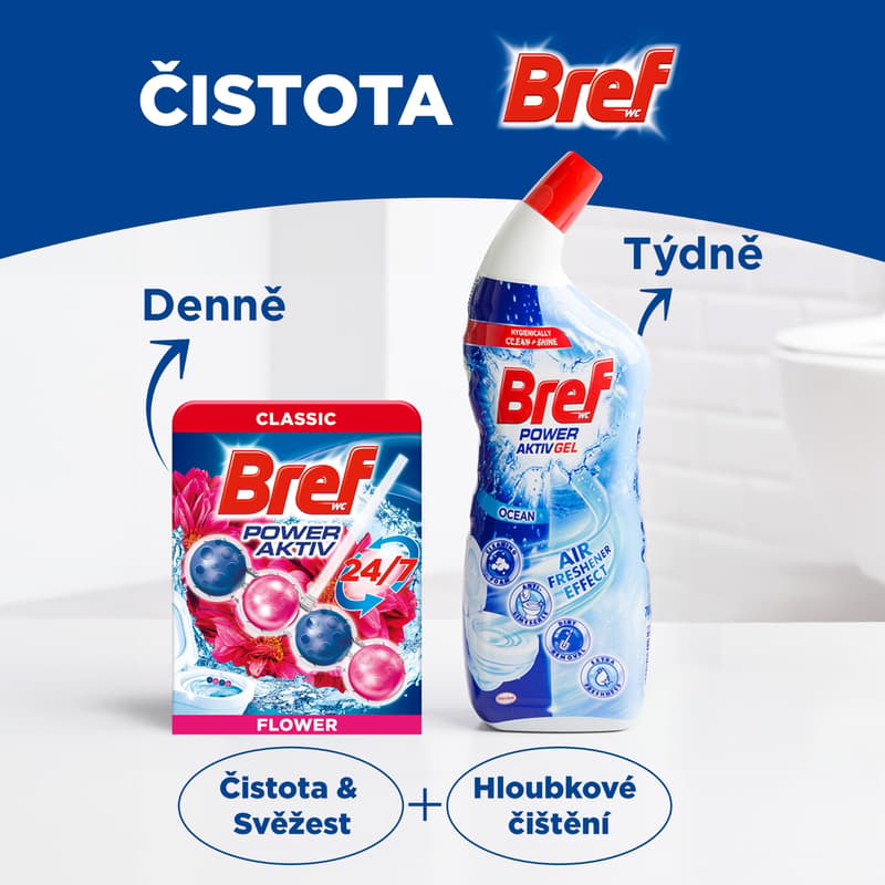Bref Power Aktiv Flower WC blok