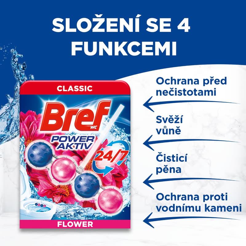 Bref Power Aktiv Flower WC blok