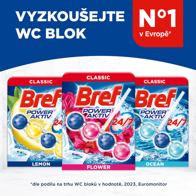 Bref Power Aktiv Flower WC blok