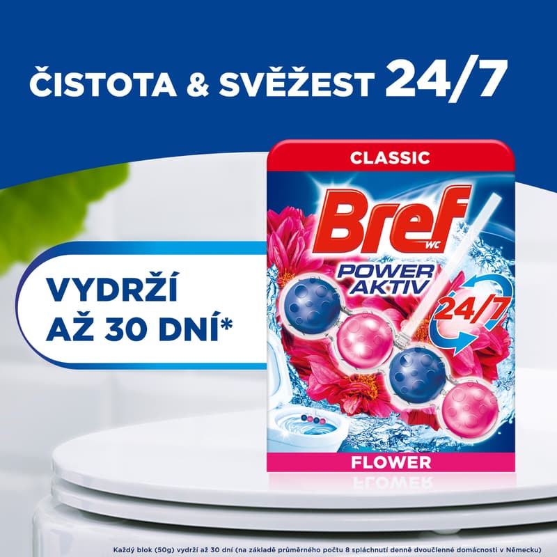 Bref Power Aktiv Flower WC blok