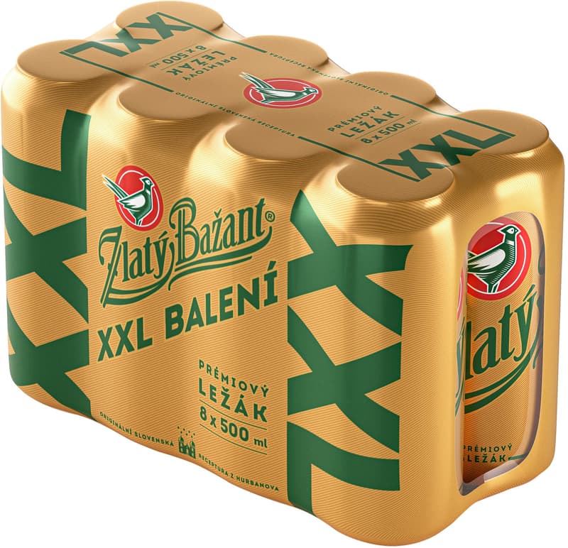 Zlatý Bažant premium lager XXL can