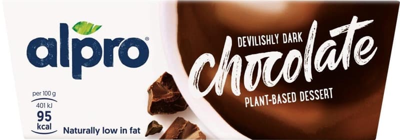 Alpro Sójový dezert s příchutí hořké čokolády 4×125 g