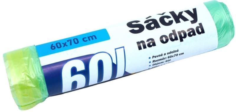 Garbage bags with retractable tape 60 l