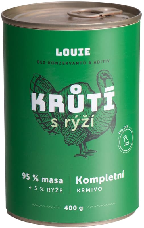 Louie Complete turkey and rice dog food
