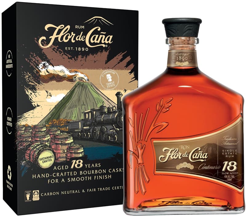Flor de Caña 18YO GB 40 % vol. gift pack