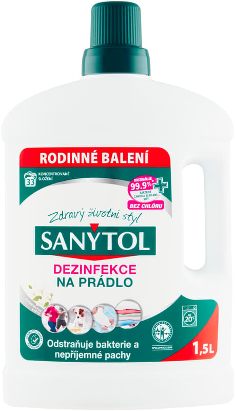 Sanytol Disinfectant for laundry with white flowers