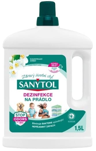 Sanytol Disinfectant for laundry with white flowers