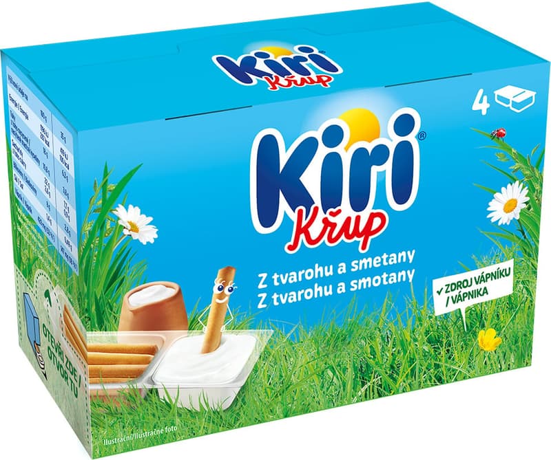 Kiri Křup Tavený sýr a trvanlivé pečivo family pack 4×35 g