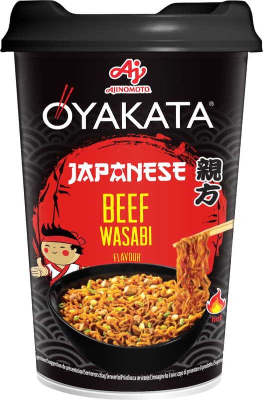 Oyakata Instant fried noodles with beef wasabi flavor