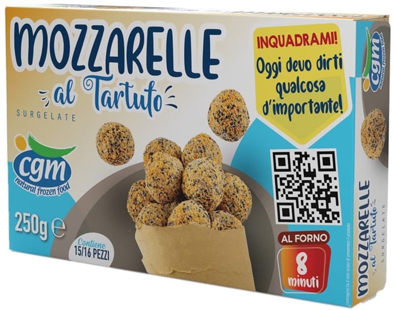 CGM Obalované kuličky z mozzarelly ochucené lanýžem