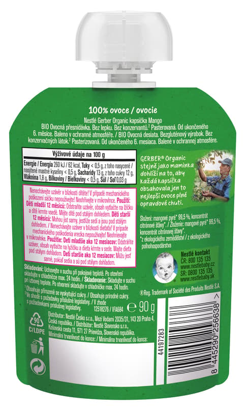 Gerber Organic BIO Kapsička mango