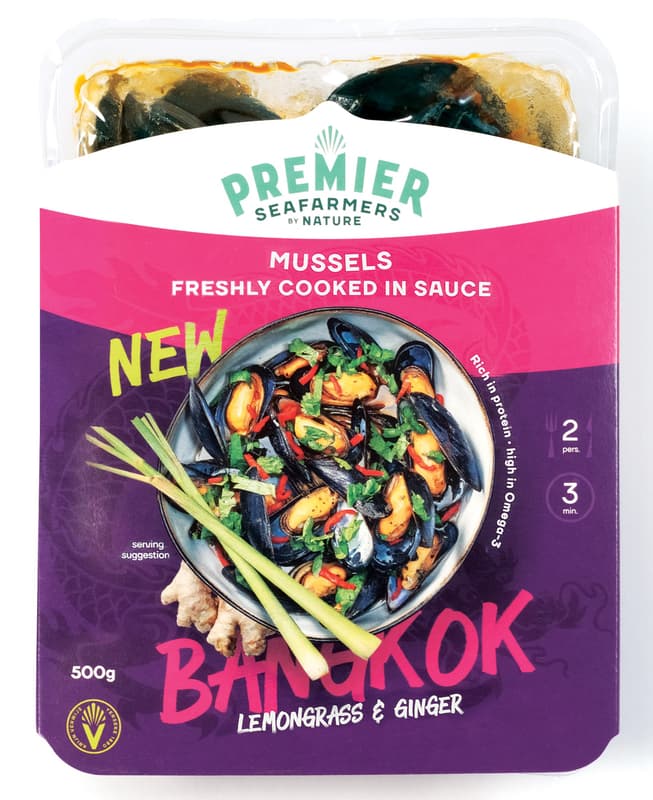 Premier Předvařené mušle slávky v omáčce "Bangkok"