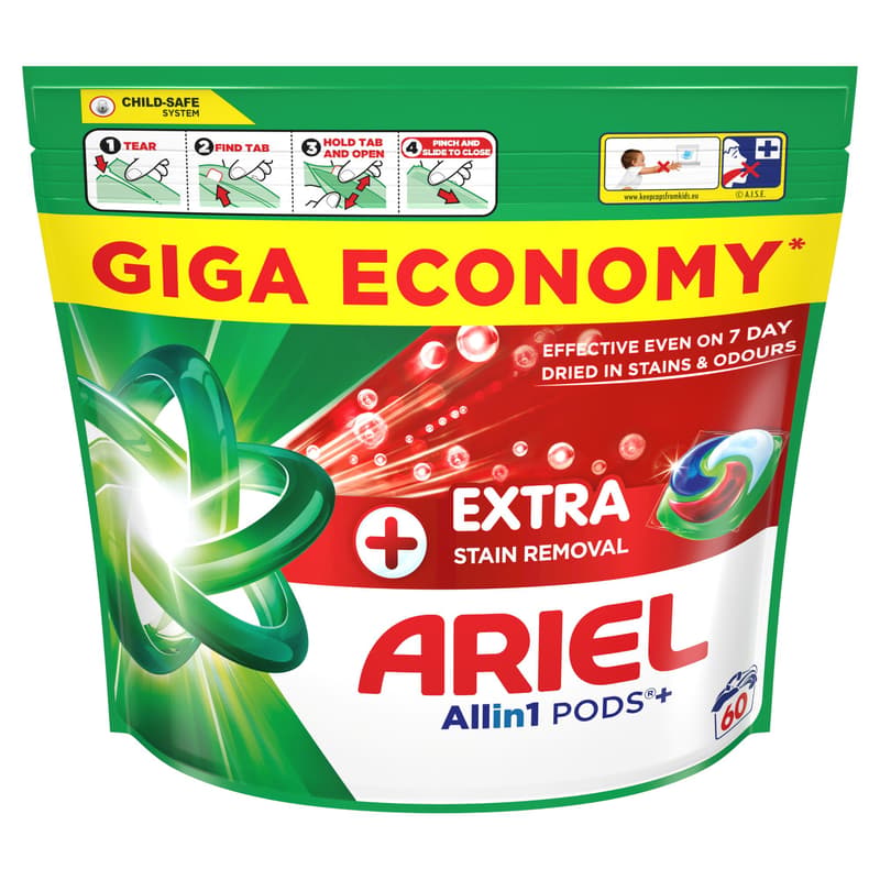 Ariel Extra Clean Allin1 + kapsle na praní