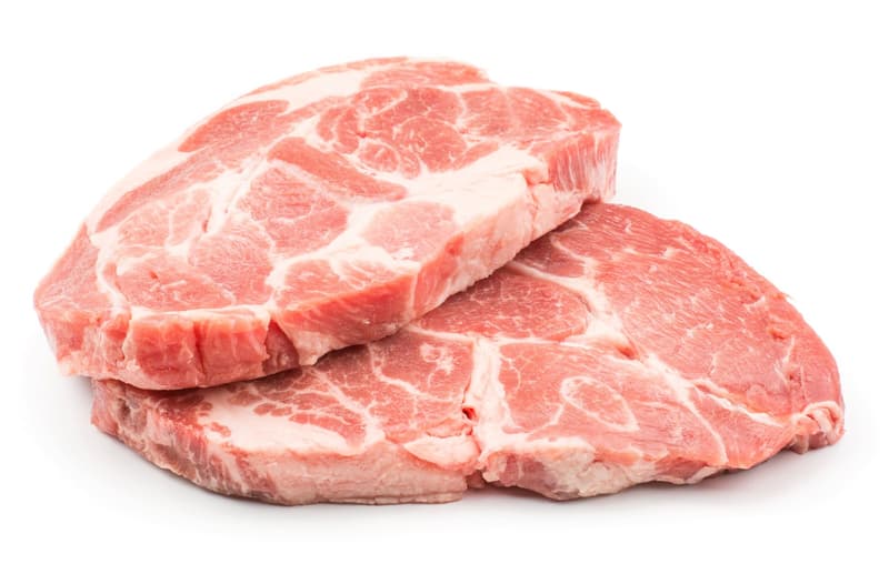 Pork collar slices