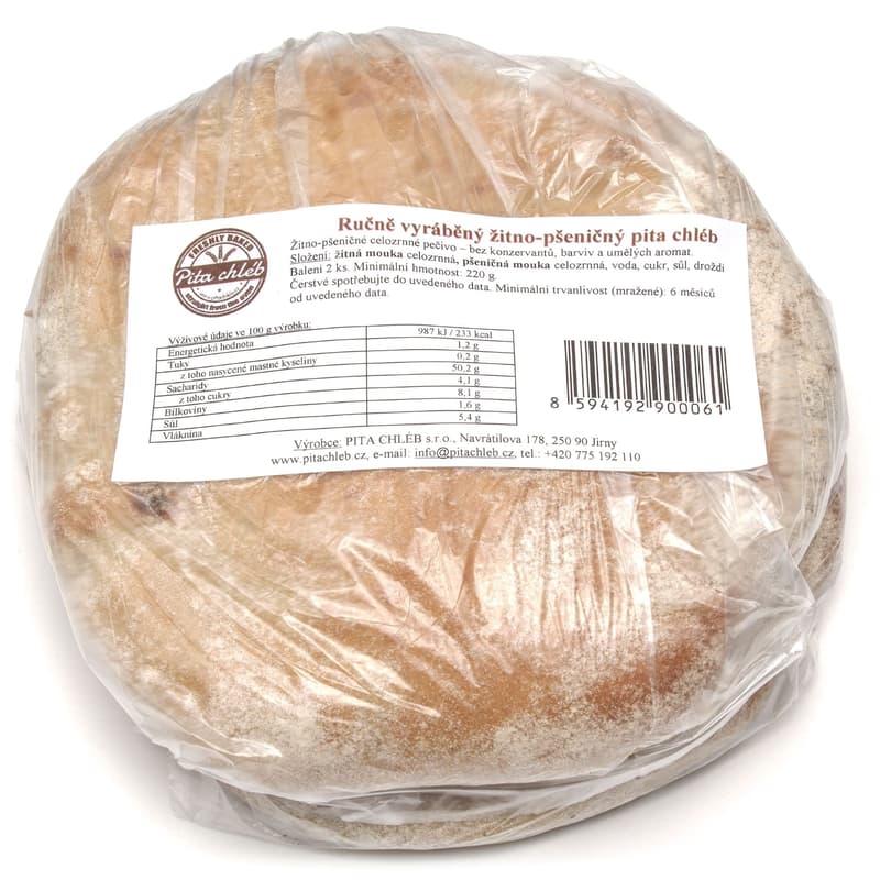 Pita chléb žitno-pšeničný, 2 ks