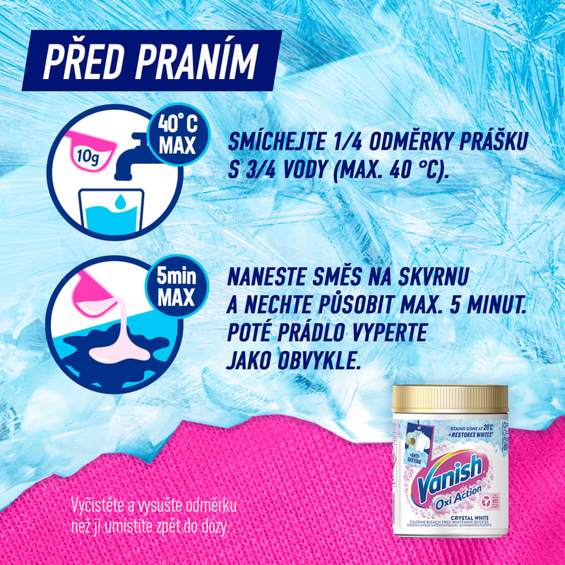Vanish Oxi Action Whitening and stain removal powder