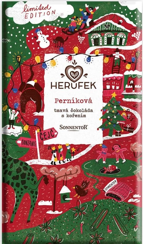 Herufek BIO Dark chocolate with gingerbread spice Sonnentor 70%