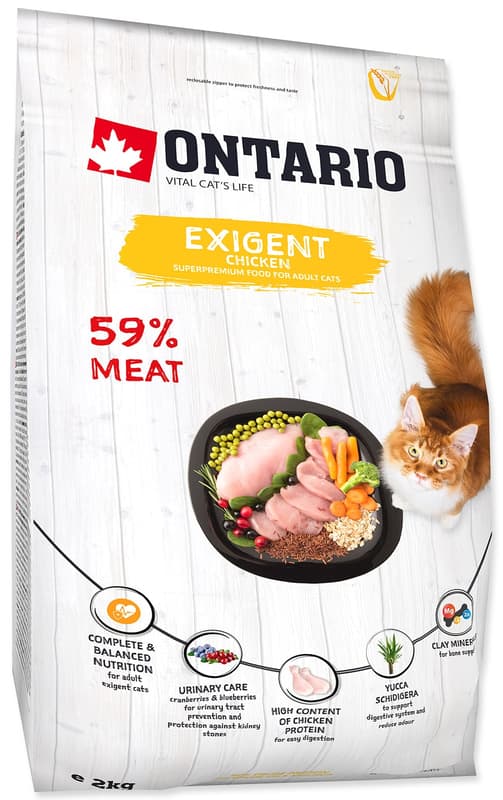 Ontario Exigent Granules with chicken for cats
