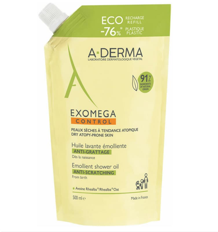 A-DERMA Exomega CONTROL Shower oil 500ml ECO refill