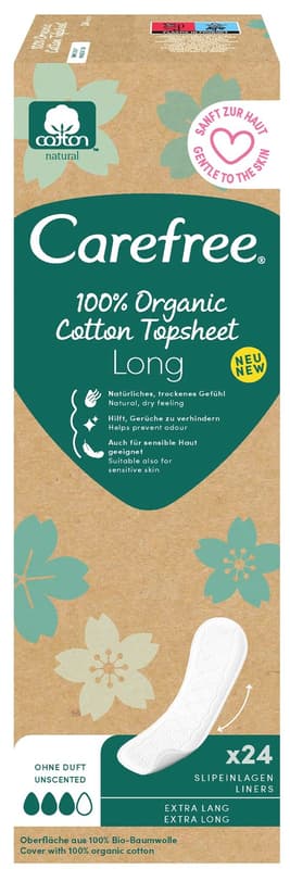Carefree Organic Cotton Long pads