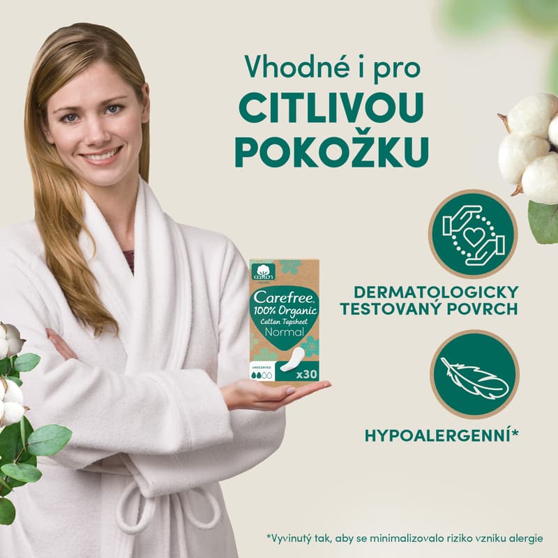 Carefree Organic Cotton Long pads