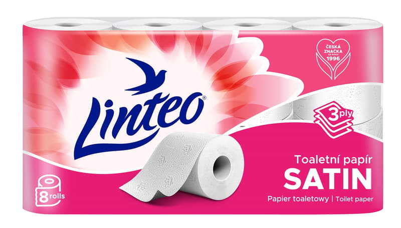 Linteo Toilet paper 3ply, 8 pcs