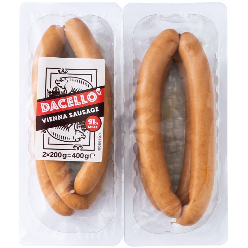 Dacello Vienna Sausages 91 %, 2x200g