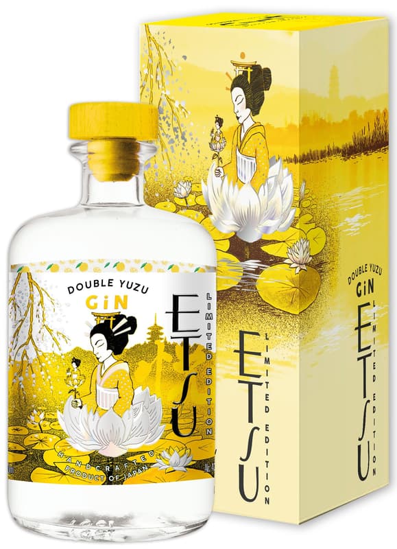 Etsu Double Yuzu Japanese Gin dárkový box 43% obj.