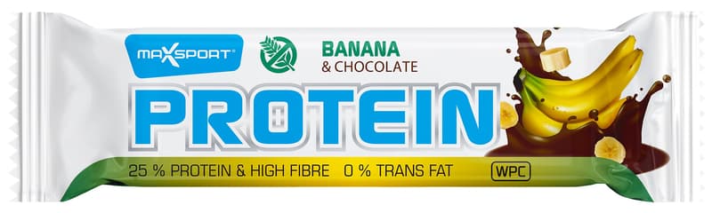 Max Sport Protein Bar Banana in chocolate