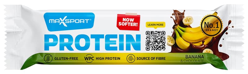Max Sport Protein Bar Banana in chocolate