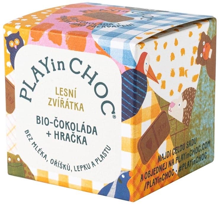 PLAYin CHOC BIO Čokoláda s hračkou, lesní zvířátka