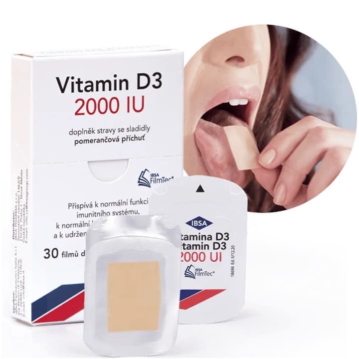 IBSA Vitamin D3 2000IU 30 filmů rozpustných ústech