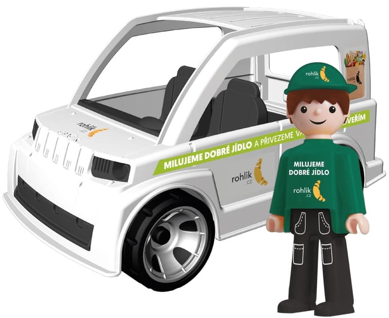 Rohlik.cz Courier toy with a car