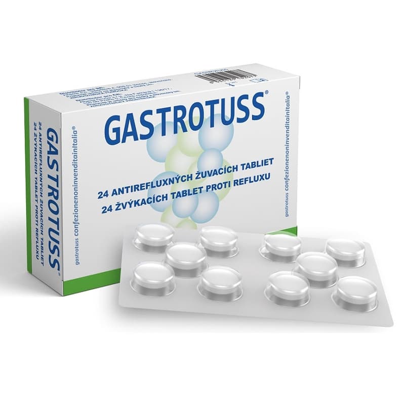 GASTROTUSS Anti-reflux chewable tablets 24pcs