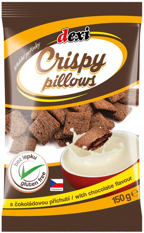 Dexi Crispy pillows s čokoládovou příchutí bez lepku