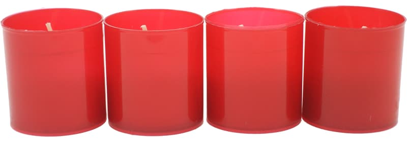 Admit Cemetery candles in a cup