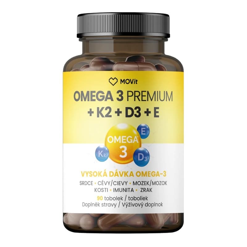 MOVit Omega 3 Premium+K2+D3+E tob.90