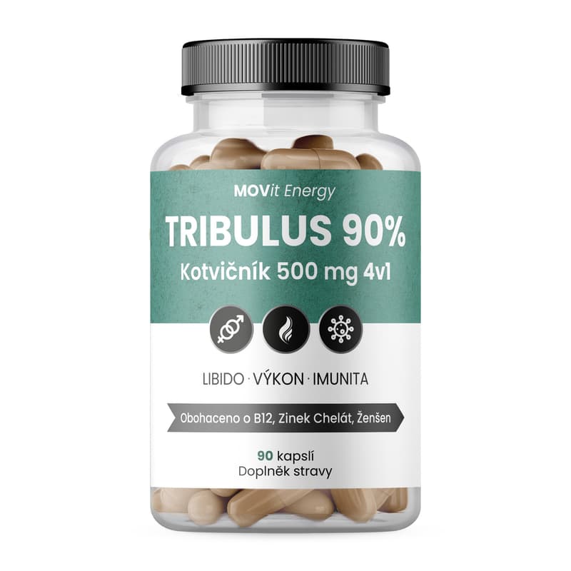 MOVit TRIBULUS 90% Anchovy 500mg 4in1 cps.90