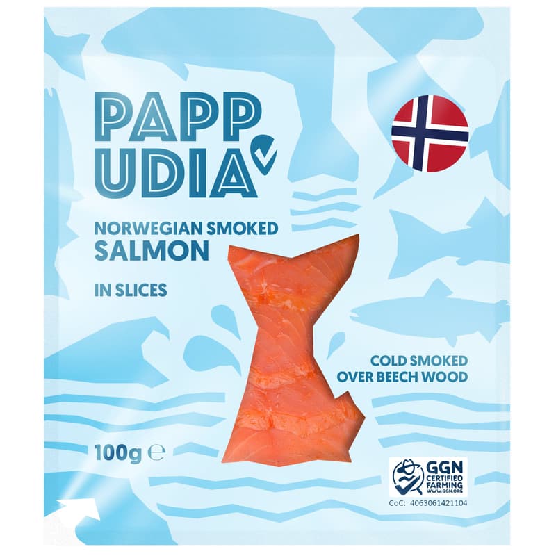 Pappudia Norwegian smoked salmon in slices