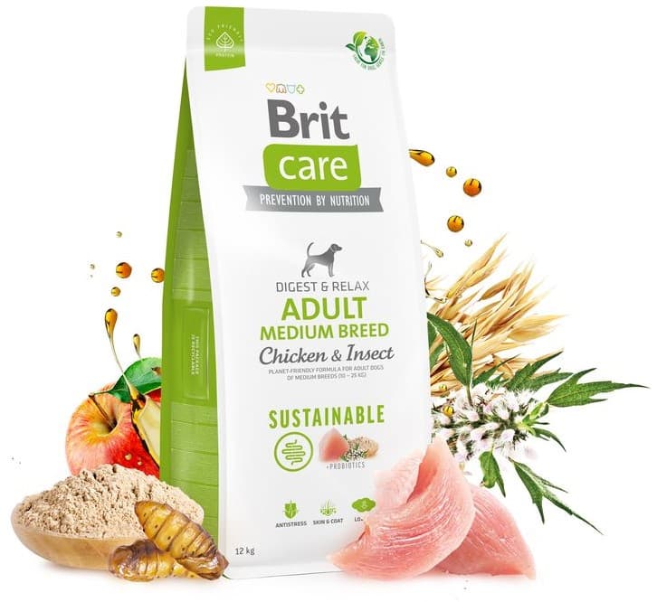 Brit Care Sustainable Adult Medium Breed Chicken & Insect pro psy