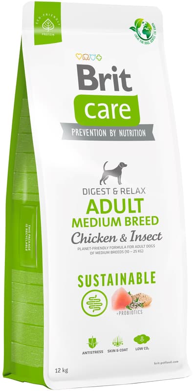 Brit Care Sustainable Adult Medium Breed Chicken & Insect pro psy