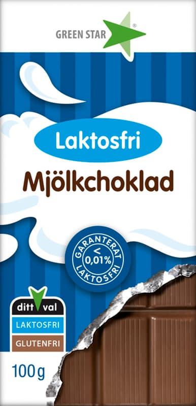 Green star Milk chocolate lactose free