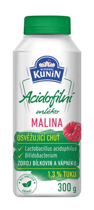 Mlékárna Kunín Acidophilic milk raspberry 