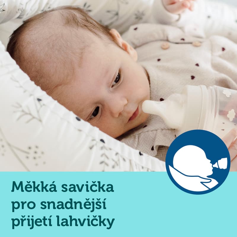 Canpol babies Lahev se širokým hrdlem Bonjour Paris modrá