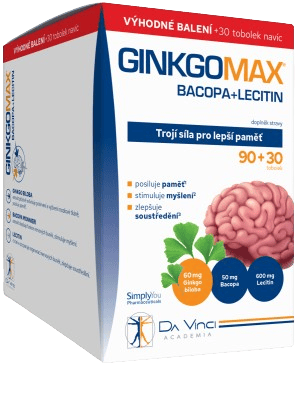 GinkgoMAX+Bacopa+Lecitin DaVinciAcademia tob.90+30