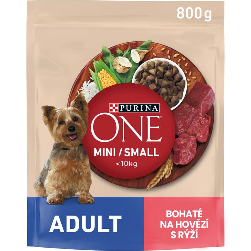 Purina ONE Mini Adult granule pro psy hovězí